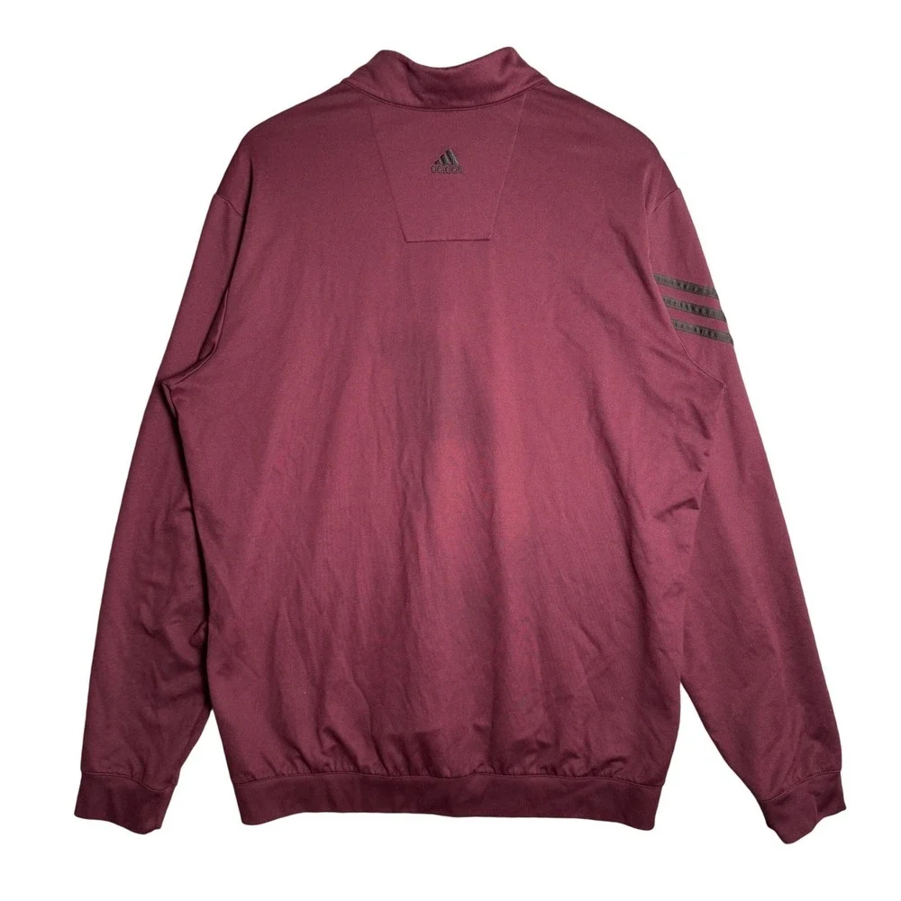 Adidas‎ Golf Climalite Mens XL Burgundy Quarter Zip Pullover VB National Maroon